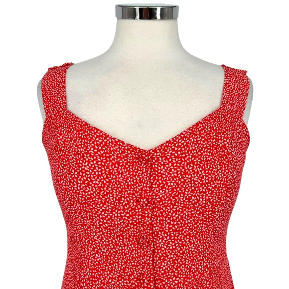 & Other Stories Red Floral Sleeveless Mini Summer Dress Size 10 - Picture 3 of 13